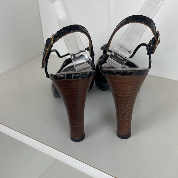 H.J. Redmon Vintage Custom Made Slingback Heels 8.5 AA EXTRA NARROW - Picture 4 of 11